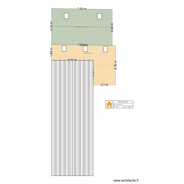 plan de toiture. Plan de 