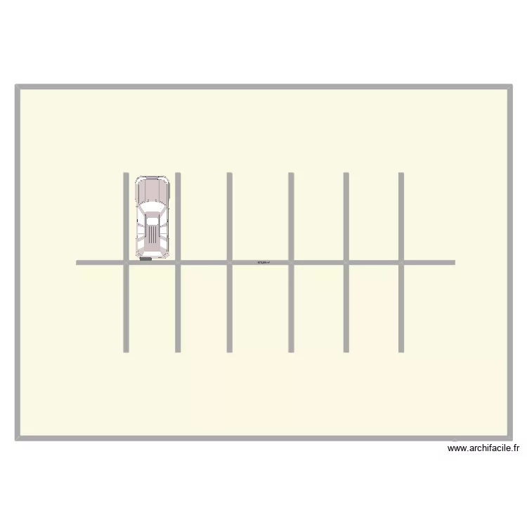 projet parking autonome. Plan de 1  et 574 m²