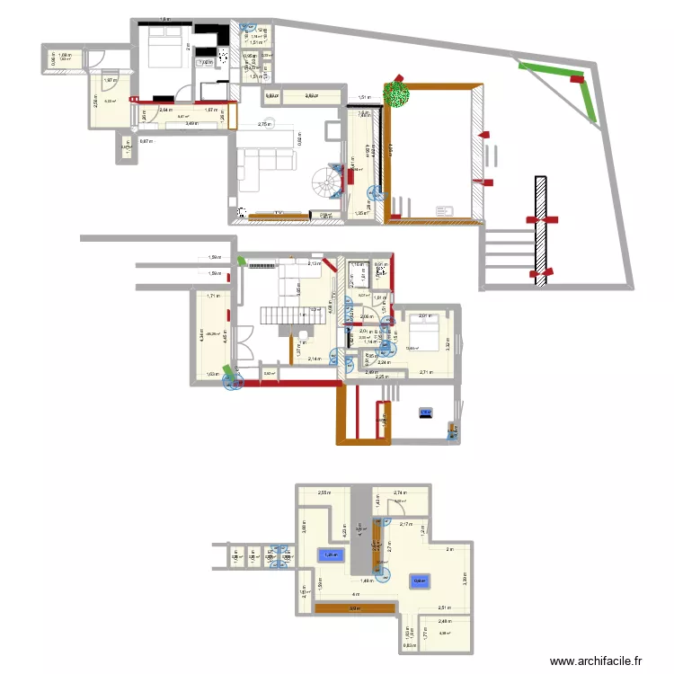 ferme bas 2. Plan de 36 et 119 m² ferme bas 2. Plan de 36 et 119 m²