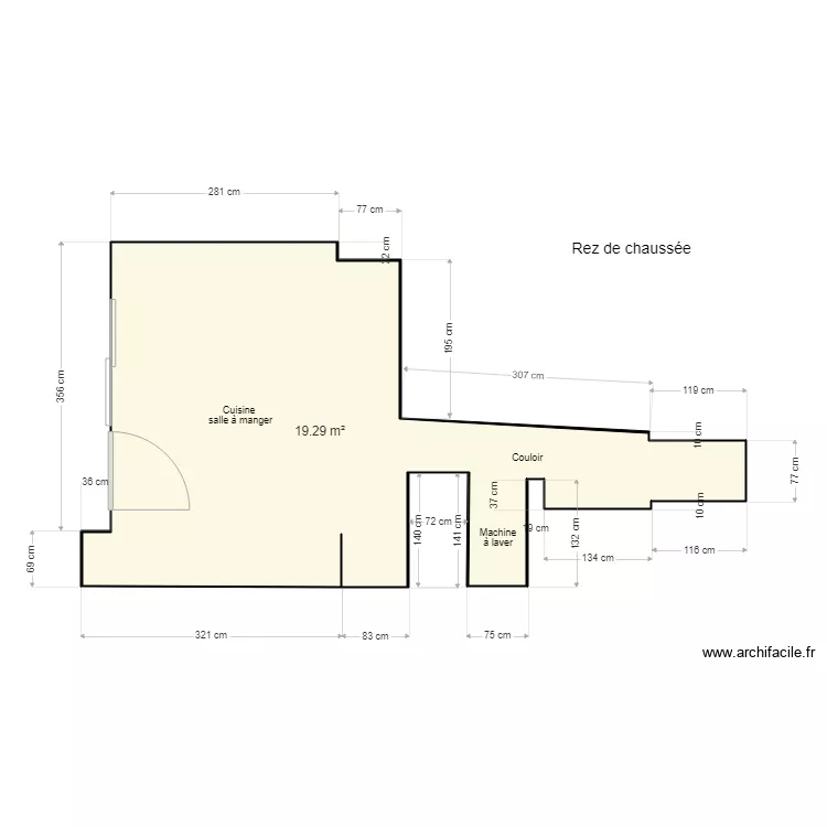 Plan Cadran Solaire RC-2. Plan de 1  et 19 m²