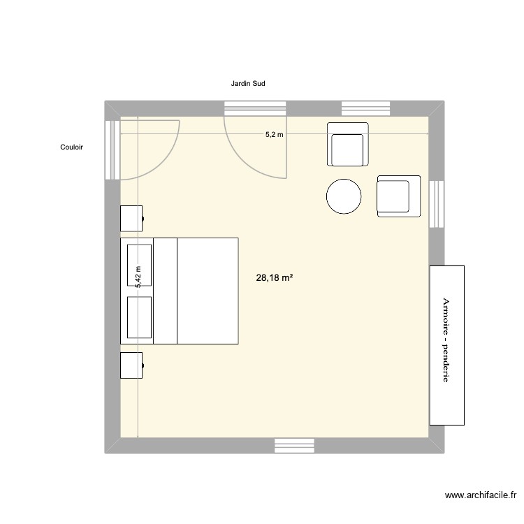 Rdc Chambre Babsie. Plan de 0 pièce et 0 m2