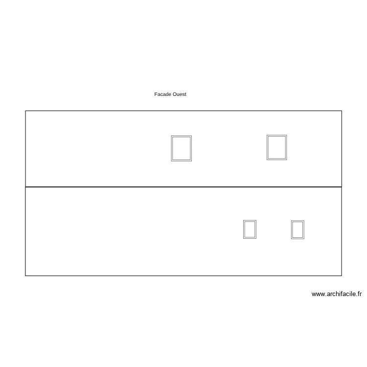 Facade ouest. Plan de Facade ouest. Plan de