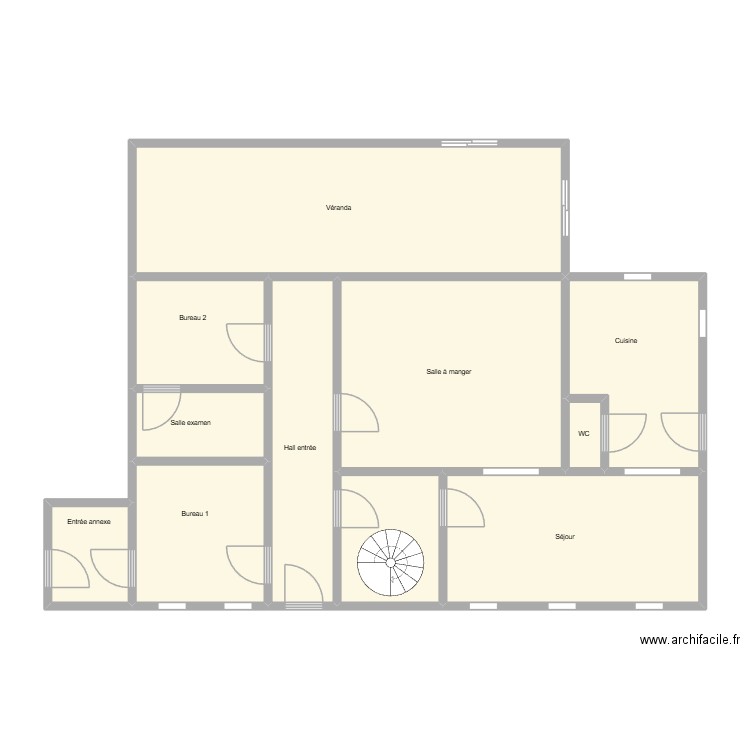 Barvais_Marc_RDC. Plan de 11 pièces et 102 m2