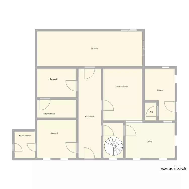 Barvais_Marc_RDC. Plan de 11 pièces et 90 m²