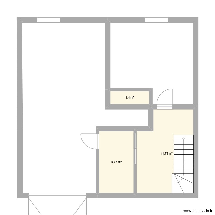 Plan charlène. Plan de 3 pièces et 19 m2