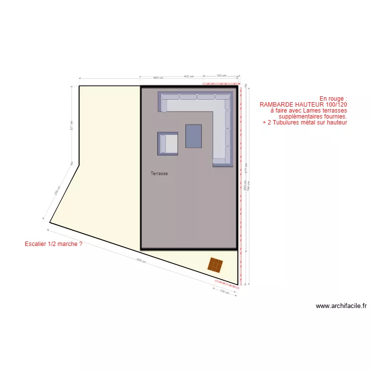 TERRASSE 2025. Plan de 