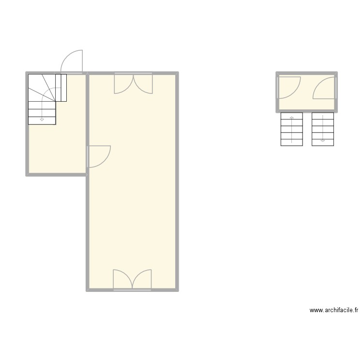 9 murs. Plan de 3 pièces et 36 m2