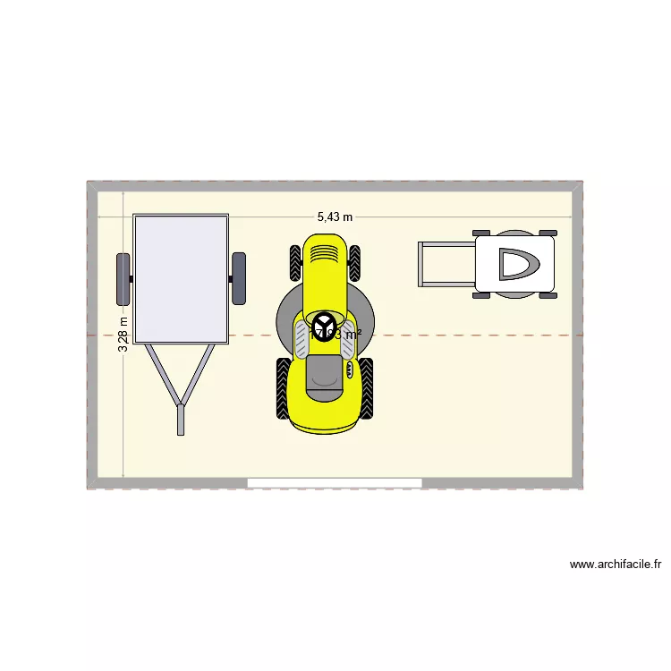cabane de jardin. Plan de 