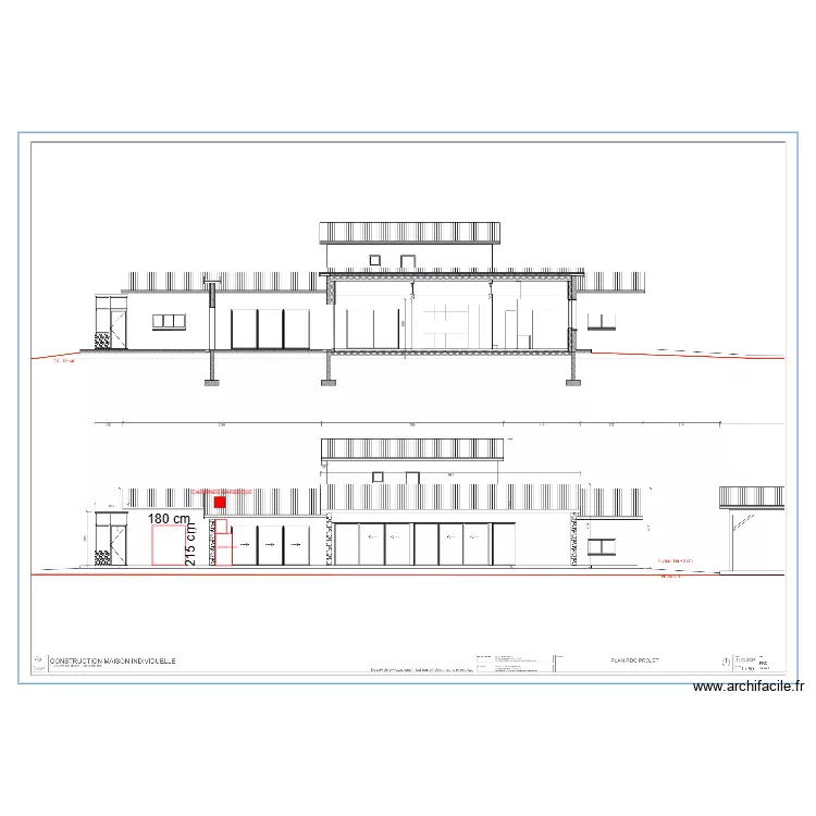 COUPE OUEST. Plan de COUPE OUEST. Plan de
