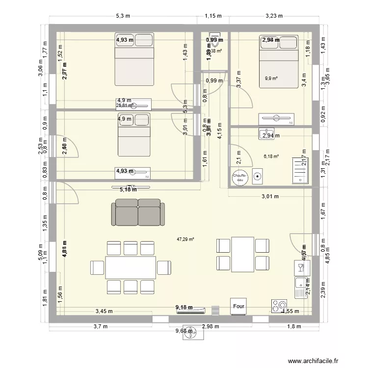 kiki projet 1. Plan de 5 et 91 m² kiki projet 1. Plan de 5 et 91 m²