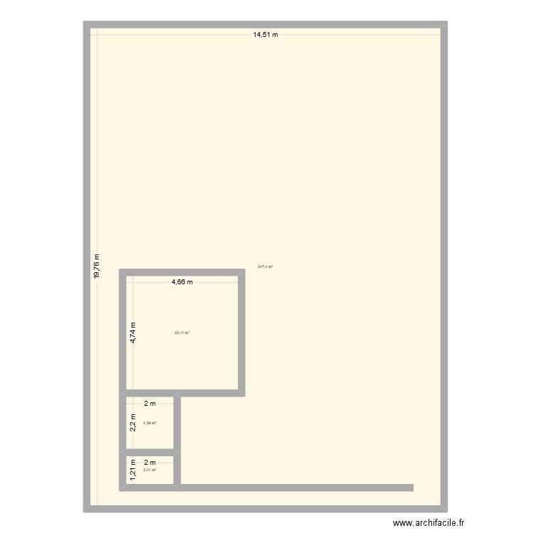 bibiche bernard. Plan de 4 pièces et 316 m2