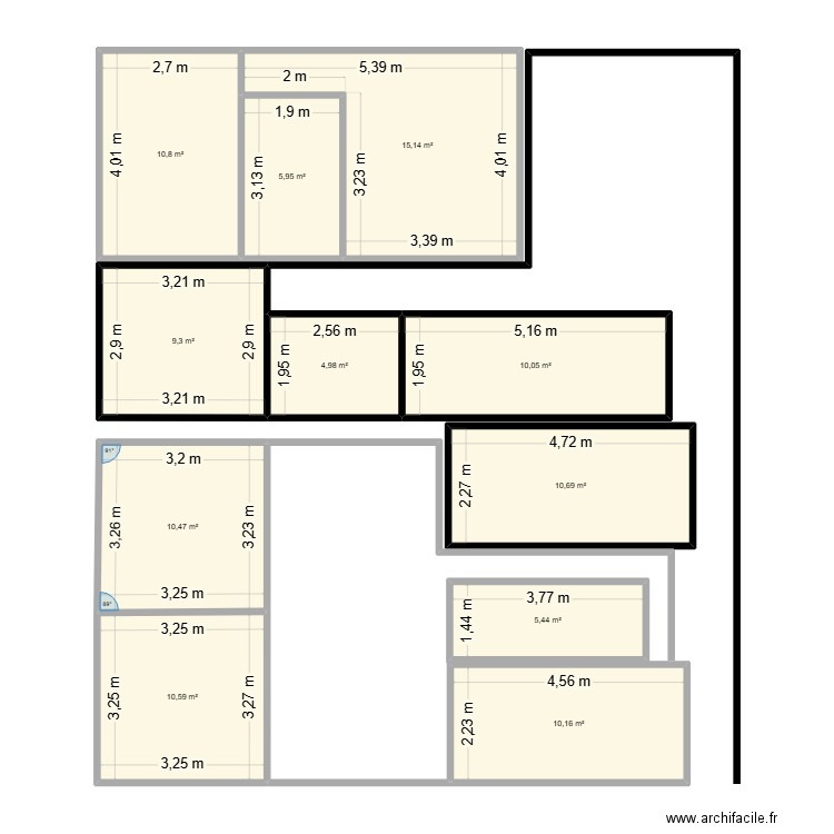bvd soult. Plan de 11 pièces et 104 m2