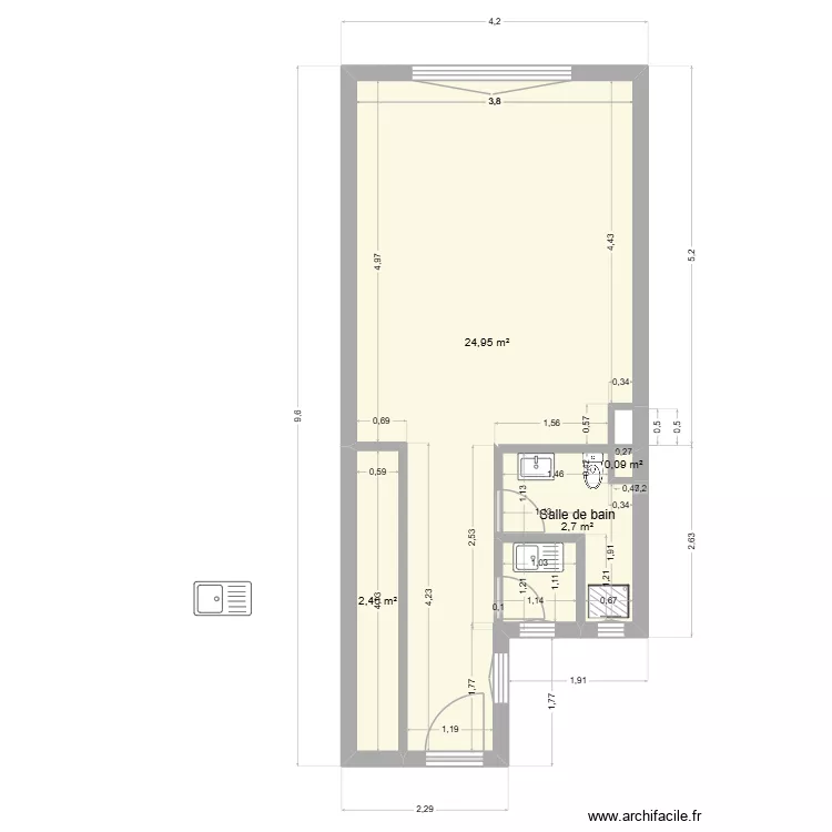 PLAN AVANT. Plan de 4 Pièces et 30 m² PLAN AVANT. Plan de 4 Pièces et 30 m²