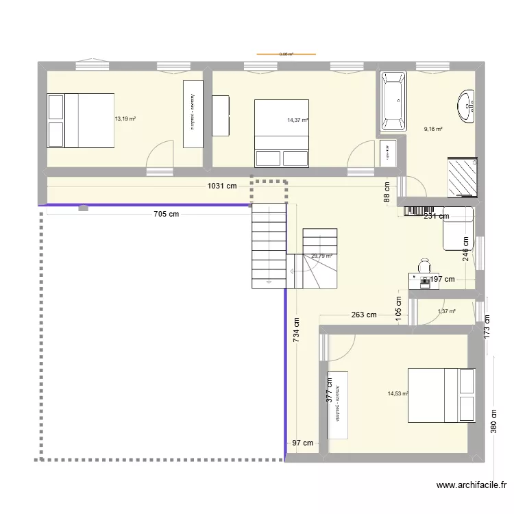 1 er etage grand. Plan de 