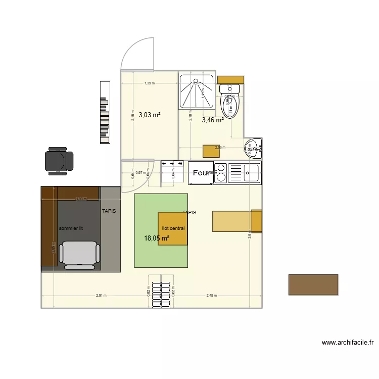 logement social Greuze 2. Plan de 3 et 25 m² logement social Greuze 2. Plan de 3 et 25 m²