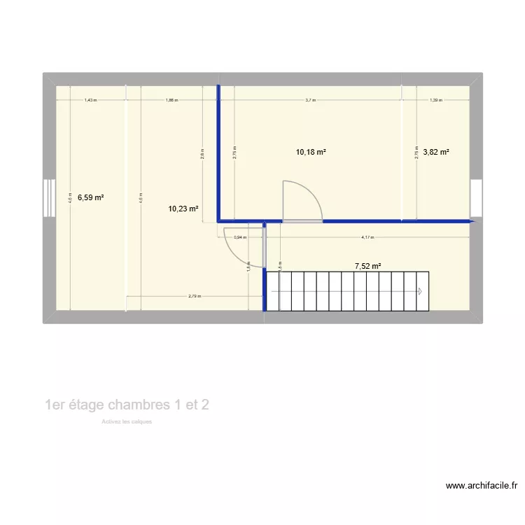 2 eme étage. Plan de 5 et 38 m² 2 eme étage. Plan de 5 et 38 m²