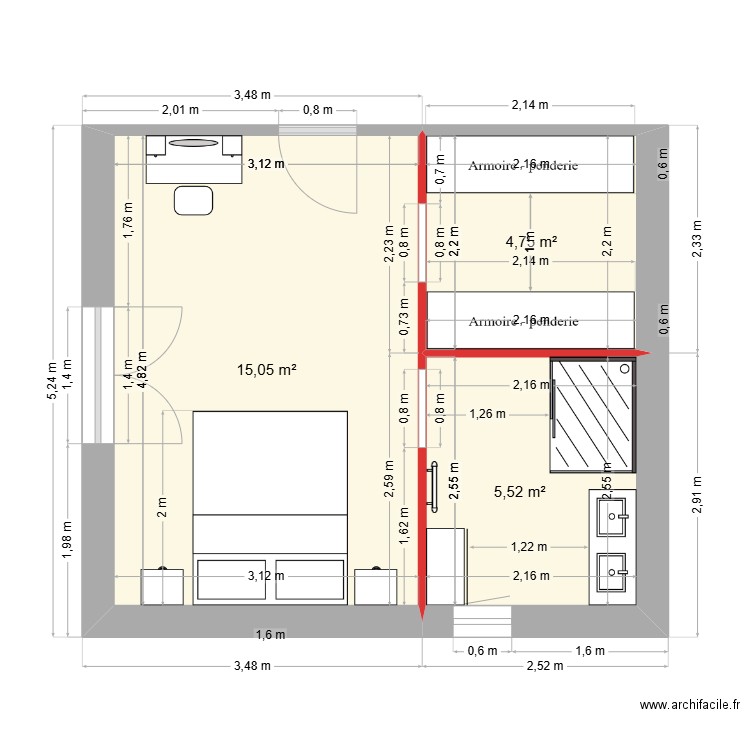CHAMBRE PARENTALE 2. Plan de 0 pièce et 0 m2