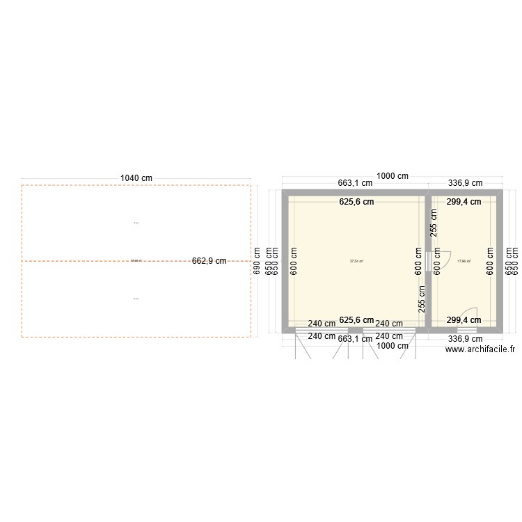 DOUBLE GARAGE + ATELIER. Plan de 0 pièce et 0 m2