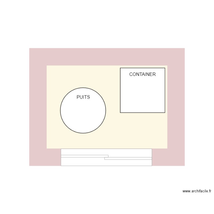 ABRI PUITS. Plan de 1 pièce et 7 m2