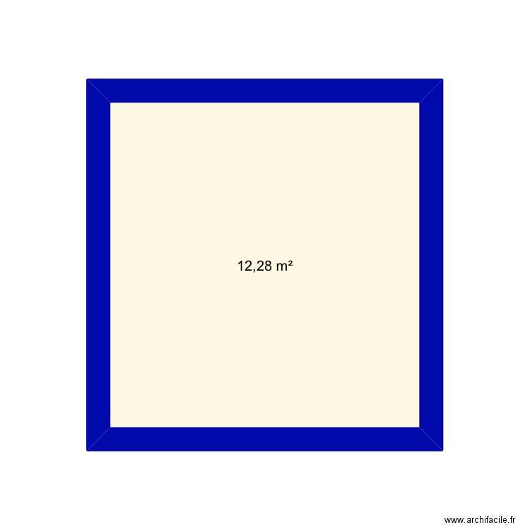 Chambre Romane. Plan de 1 pièce et 12 m2