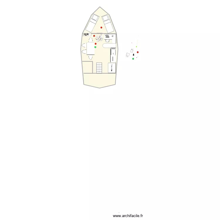 Bateau. Plan de 2 et 53 m² Bateau. Plan de 2 et 53 m²