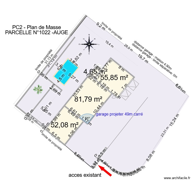 PLAN PC2 GARAGE2. Plan de 0 pièce et 0 m2