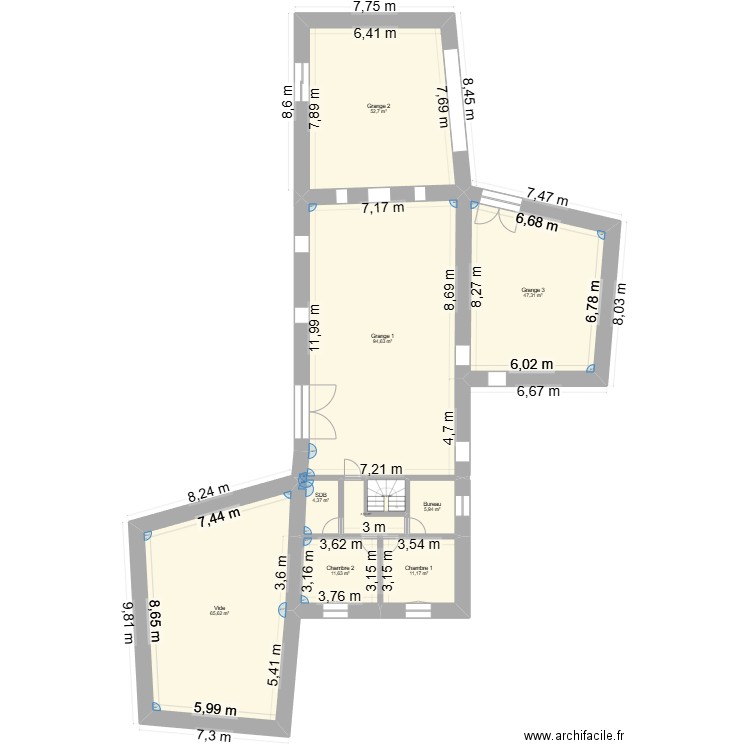 Actuel Etage. Plan de 10 pièces et 301 m2