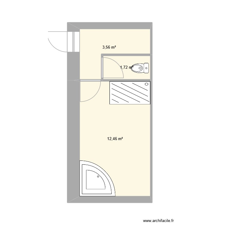 sdb etage. Plan de 0 pièce et 0 m2