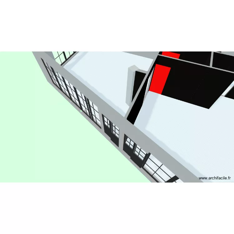 Local V16. Plan de 4 pièces et 86 m²