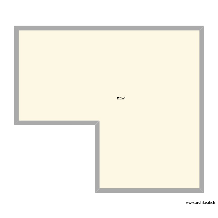 loann. Plan de 1 pièce et 87 m2