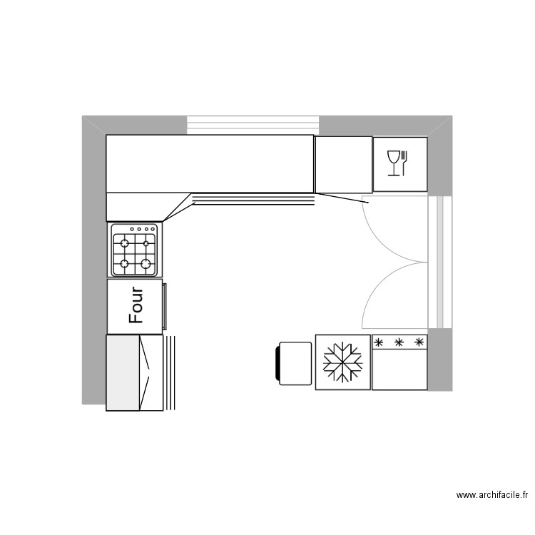 cuisine. Plan de 0 pièce et 0 m2