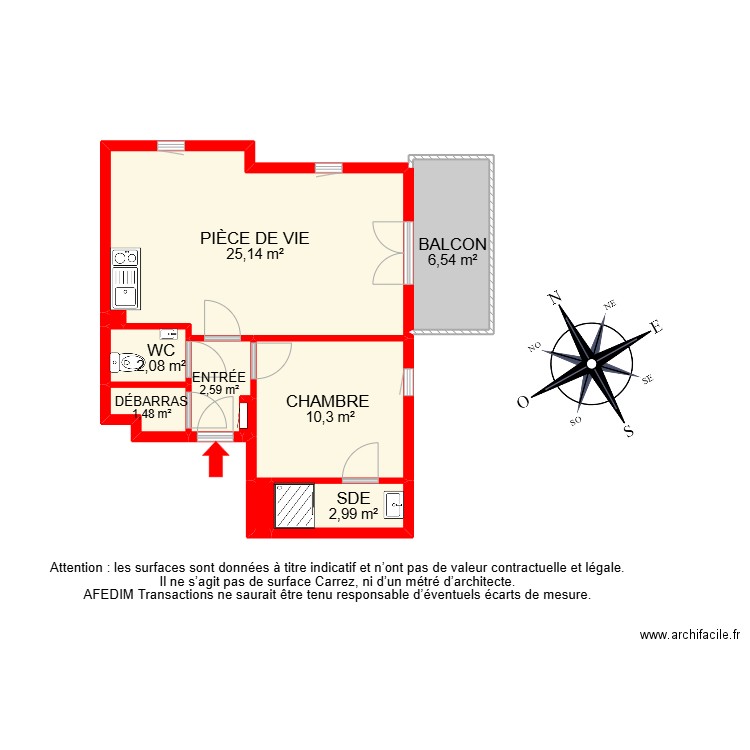 28762. Plan de 12 pièces et 78 m2