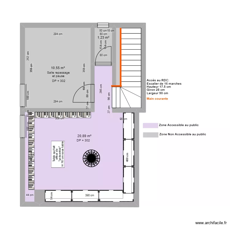 LE VESTIAIRE MONTREUILLAIS 1ER &Eacute;TAGE AVANT TRAVAUX. Plan de 
