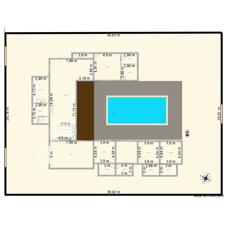 Diass 1. Plan de 17 pièces et 1452 m2