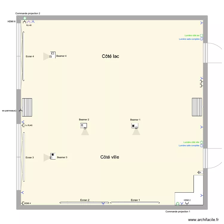 Salle oxyg&egrave;ne. Plan de 