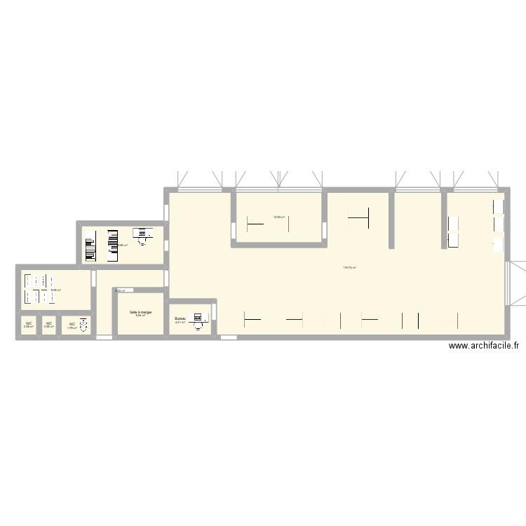 Atelier BMW Fourrel. Plan de 10 pièces et 170 m2