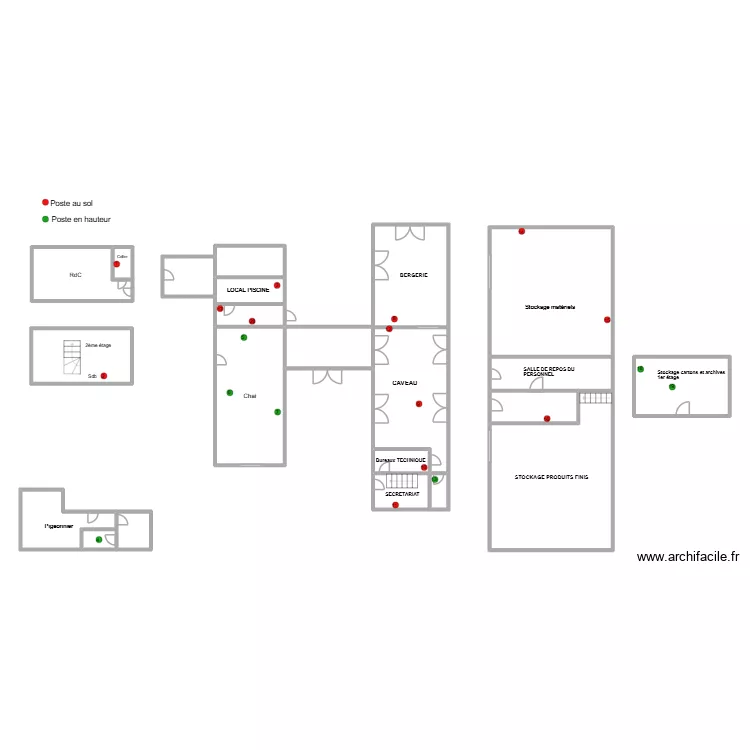 La Dourbie. Plan de 20  et 212 m²