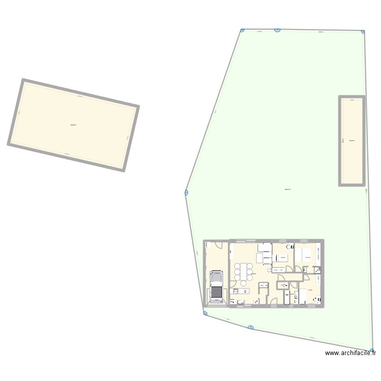 athée. Plan de 10 pièces et 977 m2