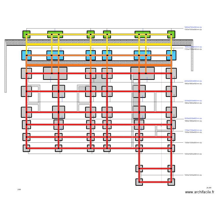 STRUCTURE GROUND FLOOR. Plan de 219 pièces et 373 m2