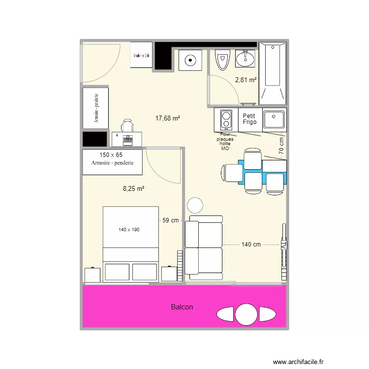 Contrainte fen&ecirc;tre - Marc T2. Plan de 