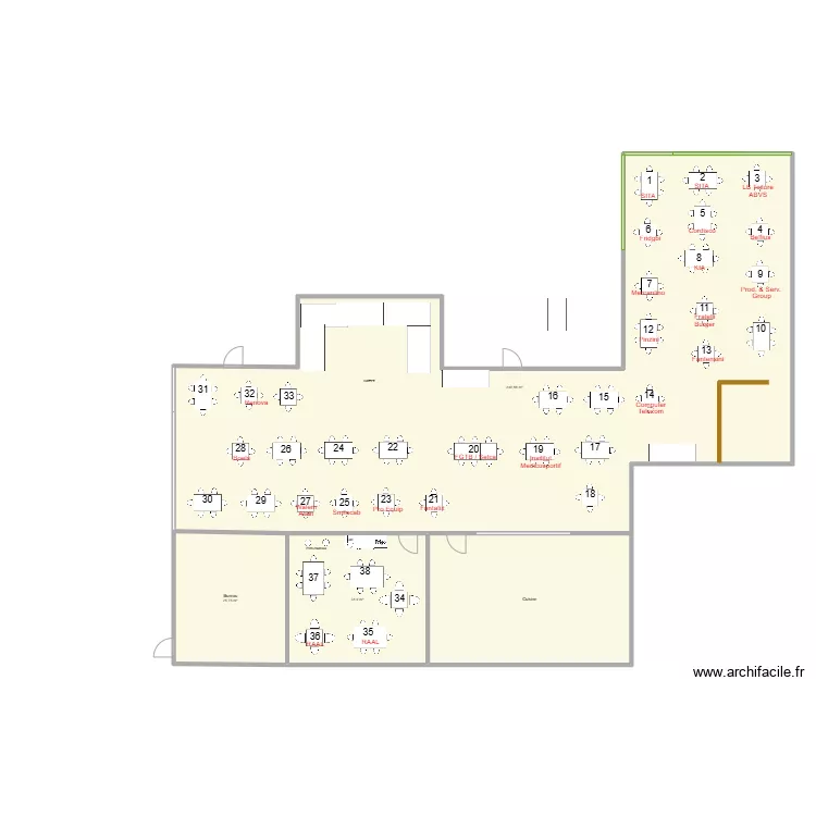 Sita Osteria. Plan de 