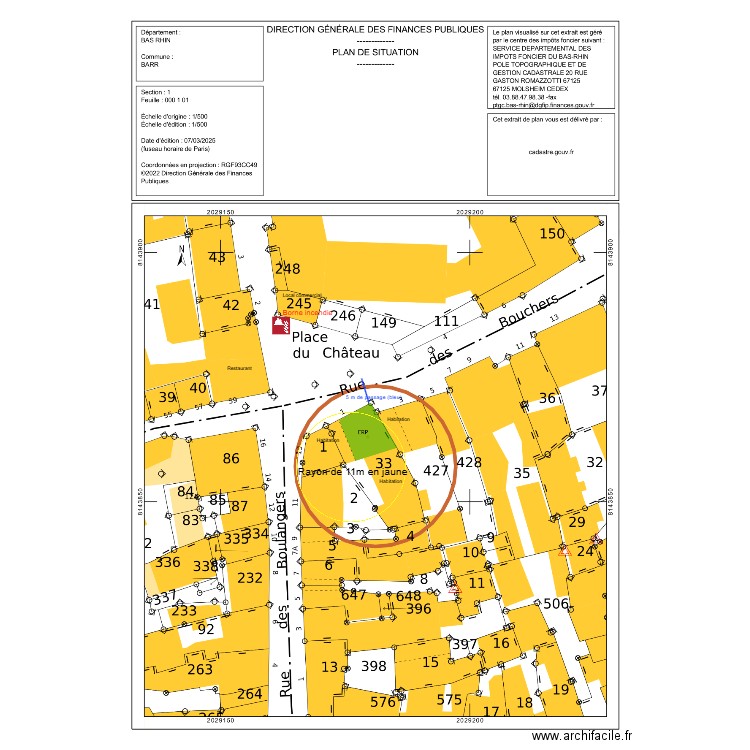 plan situation securité incendie. Plan de 0 pièce et 0 m2