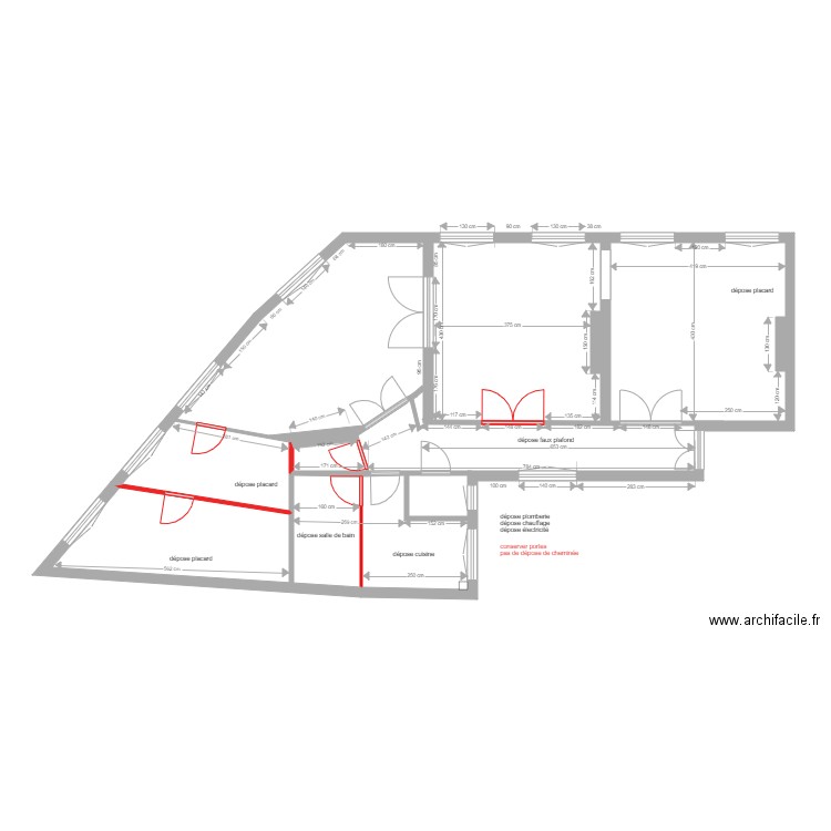 mezieres démolition. Plan de 0 pièce et 0 m2