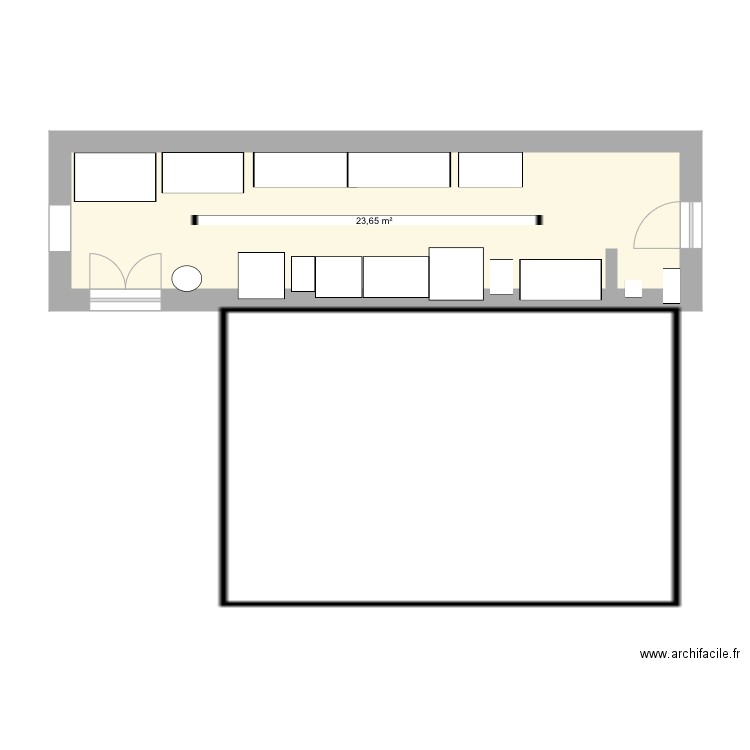 Labo cuisine. Plan de 0 pièce et 0 m2