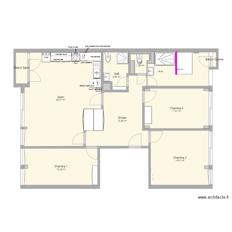 Place Baille futur JRM. Plan de 0 pièce et 0 m2
