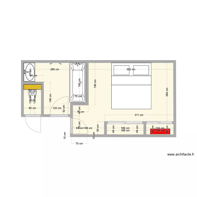 Salle de bain Boutard 6. Plan de 