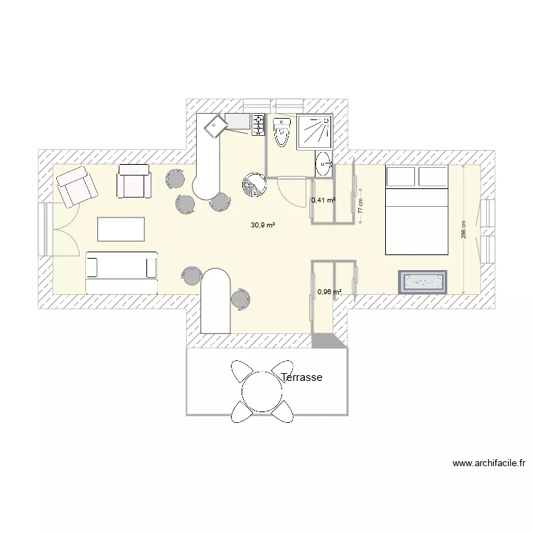 V2 Cabadrale meublée. Plan de V2 Cabadrale meublée. Plan de
