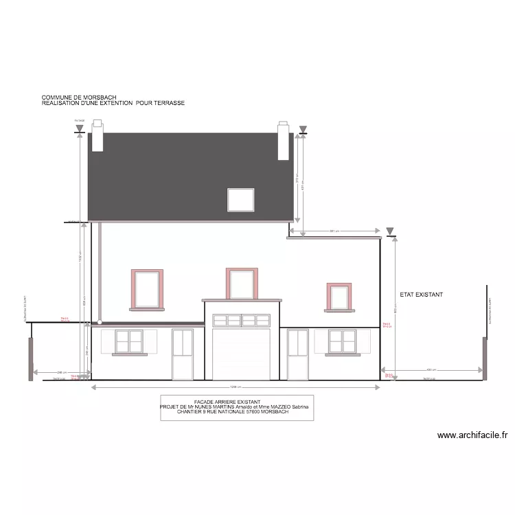 SABRINA FACADE EXISTANTE 1. Plan de 