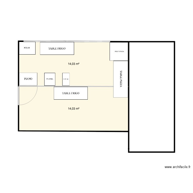 PLAN1. Plan de 2 pièces et 28 m2