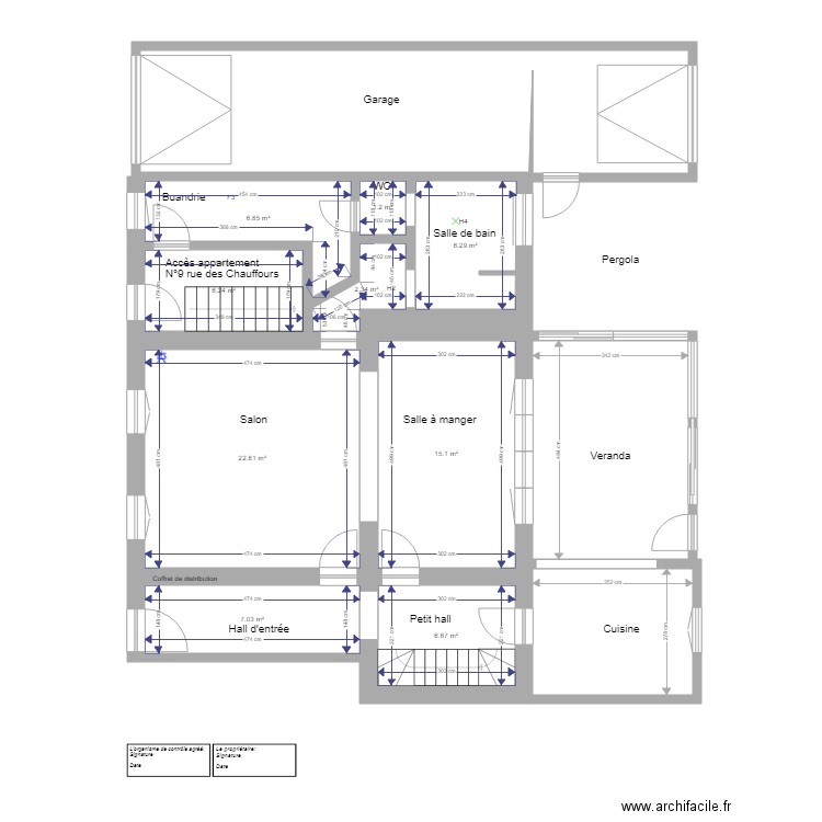 Implantation Rez de chaussée1. Plan de 0 pièce et 0 m2